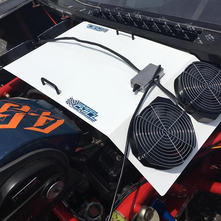 Stock Car Engine Cooler in use on a racecar